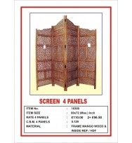 Screen 4 Panel  'Centre Peak' Burnt