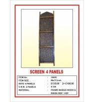 Screen 4 Panel  'Intricate carving' Sheesham