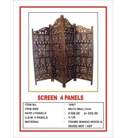 Screen 4 Panel 'Centre Peak' Leafy