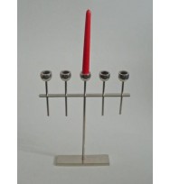 5 Light Candle Holder Nickel