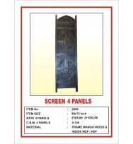 Screen 4 Panel  'Angular Design' Brown