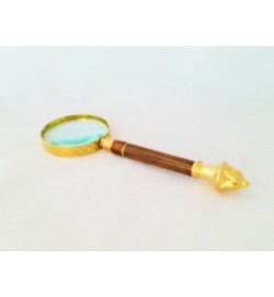 Magnifier Filligree Rim Brass