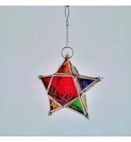 Star Lantern Embossed multi col