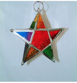 Star Lantern Embossed multi col