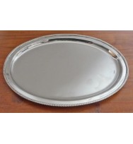 Salver Nickel 11.75" Oval
