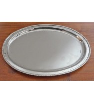 Salver Nickel 11.75" Oval