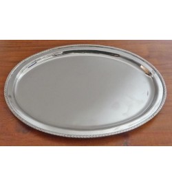 Salver Nickel 11.75" Oval