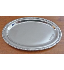 Salver Nickel 6.75" Oval