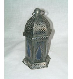 Morroccan Lantern Col'd Glass