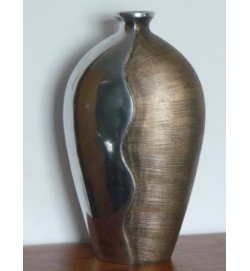 Oval Top Vase Gold Large