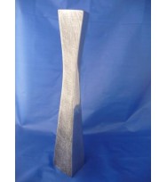 Twist Sq Vase Silver 16"