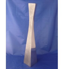 Twist Sq Vase Silver 20"