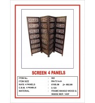 Screen 4 Panel  'Oriental Geo' Dark