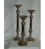 Ornate candle Holder Nickel 36cm