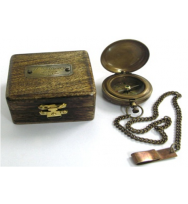 Pocket Compass w/Chain Boxed