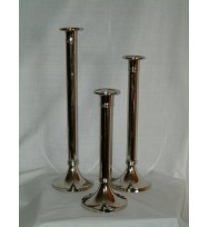 Candlestand Plain 31cm Chrome