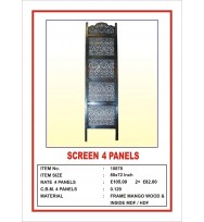 Screen 4 Panel  'Oriental Design' Dark