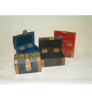 S/4 Wooden Boxes mix colour