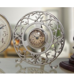 Trelis Round Mantel Clock