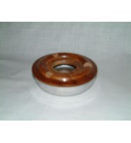 Ashtray Round w/Wood