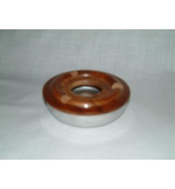 Ashtray Round w/Wood