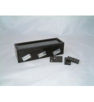 Black Dominoes Set glass cover