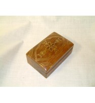 Box with Flower carving/Inlay