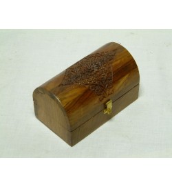 Round Top Box Carved