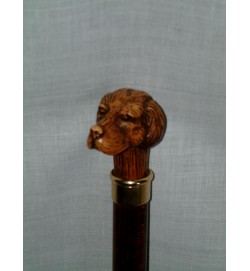 Dog Head Beechwood Walking Stick