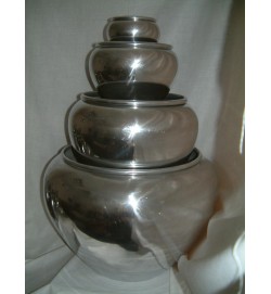 S/4 Polished Aluminium Ball Pots
