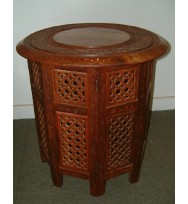 Octagonal Base Table B&C Inlay 12"