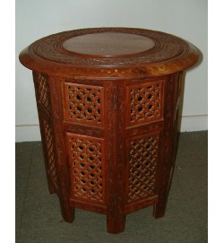 Octagonal Base Table B&C Inlay 12"