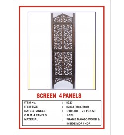 Screen 4 Panel Centre Branch Leaf