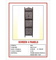 Screen 4 Panel Fine Cutwork