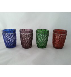 Votive Glass beeded 4 colours