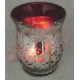Glass Votive Red Fluted