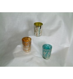 Glass Votive Blue