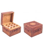 Carved box for 9 bottles