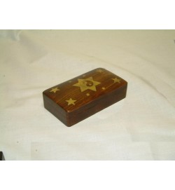 Darkwood Box w/stars & Yin Yang