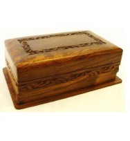 Carved Border Locking Box