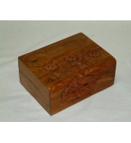 Box with Flower Carving 8x6